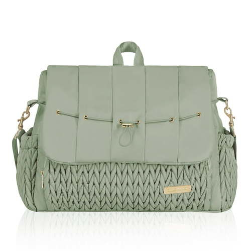 Hannah & Sophia Belle Convertible Diaper Backpack & Messenger Bag, Sage Green
