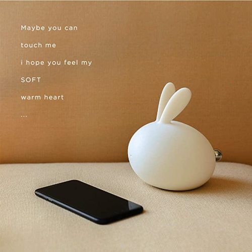 Bunny Night Lights,Cute Soft Silicone bunny lamp,Toddler Night Light,Nursery Lamp,Luminous Cute Animal,Portable and Rechargeable 7-Color Changing Lamp,Touch Sensor Control Lamp, LED Lamp for Kids Girl - Rabbit-7color