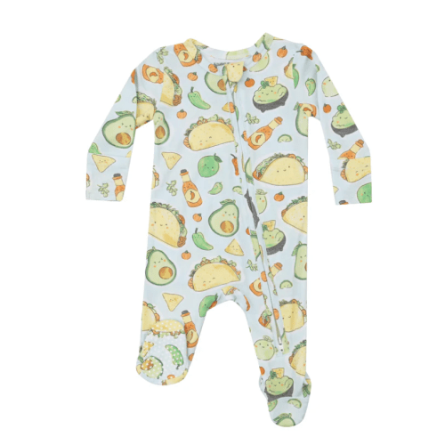 2 Way Zipper Footie - Happy Tacos – 6-9m