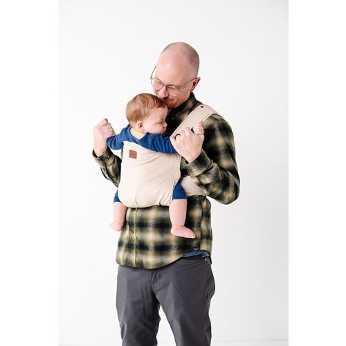 Happy! Original Baby Carrier – Lightweight Ergonomic Soft Structured Carrier for Newborns to Toddlers (7–45 lbs), Adjustable Fit, Breathable Linen, Front & Back Carry