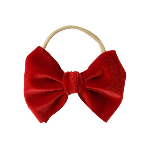 Velvet Bow Headbands - Cinammon