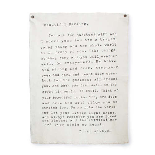 Letter for Sophie (Beautiful Darling) Hand Painted Wall Hanging