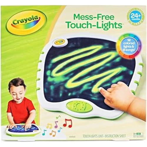 Crayola Toddler Touch Lights, Musical Toy, Sensory Board, Sensory Toys for Toddlers, Mess Free Finger Painting, Toddler Gift, 2+