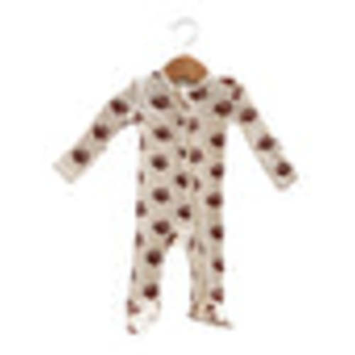 Organic Waffle Basic Zip Footie, Bear Paw – SpearmintLOVE