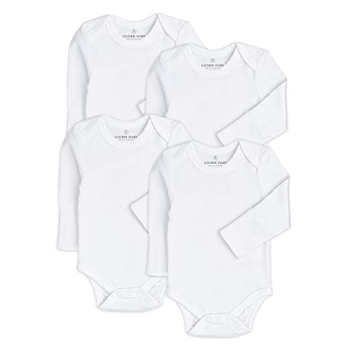 Baby Classic Bodysuit Set, 100% Cotton Boy Girl Unisex Onesie, 4 Pack