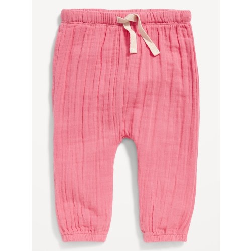 Unisex Double-Weave Cinched-Hem Jogger Sweatpants for Baby