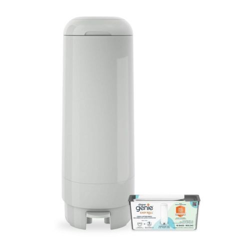 Diaper Genie Signature Diaper Pail with 18 Bags, Color: Gray
