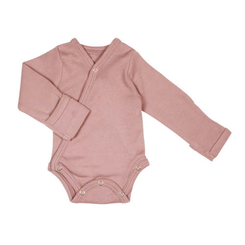 Organic Kimono Bodysuit in Mauve – L'ovedbaby