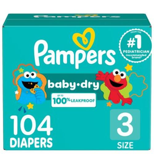 Pampers Baby Dry Diapers Super Pack - NewBorn - 104ct