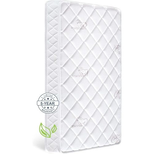 Premium Crib & Toddler Mattress,100% Knitted Fabric, Premium Fleece Surface-Hypoallergenic, 5" Thick Firm Soft Crib Mattress, Non-Toxic - Fits Standard Cribs & Toddler Beds