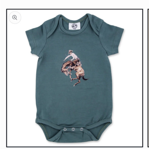 Teal Bronc Onesie – Cowkid Clothing Company