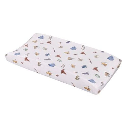 Nojo Warner Bros. Harry Potter Welcome Little Wizard Navy, Burgundy, Blue, And White Super Soft Contoured Changing Pad Cover
