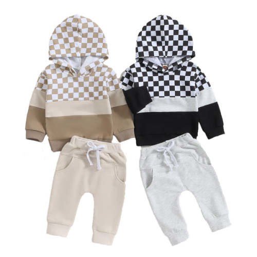 CHECKERS Hooded Outfit - Hazel & Bo