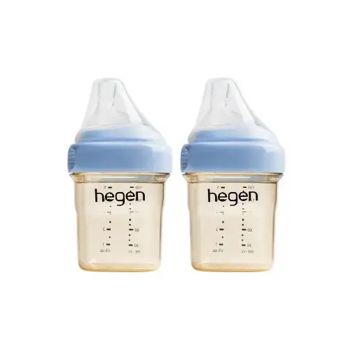 Hegen PCTO™ 150ml/5oz Feeding Bottle PPSU BLUE 2-Pack with 2 x Slow Flow Nipple (1 to 3 months)