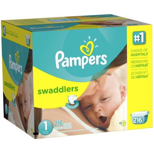 Pampers Swaddlers Diapers - Size 1/216 Count