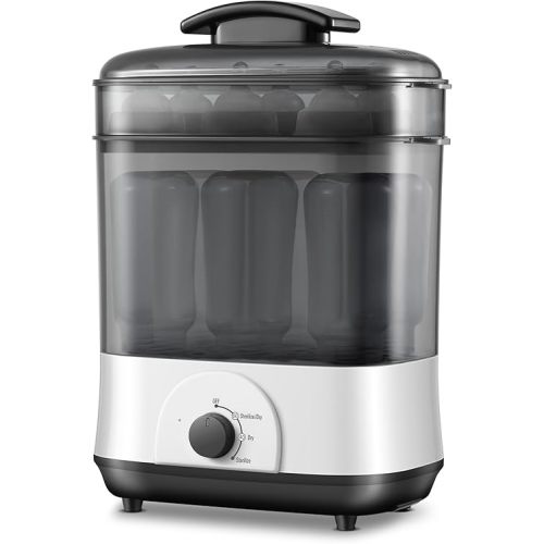 Baby Bottle Steamer, 3-in-1 Bottle Steamer and Dryer, Easy One-Dial Control Electric Steam Bottle Dryer for Baby Bottles, Baby Stuffs & Breast Pump Accessories