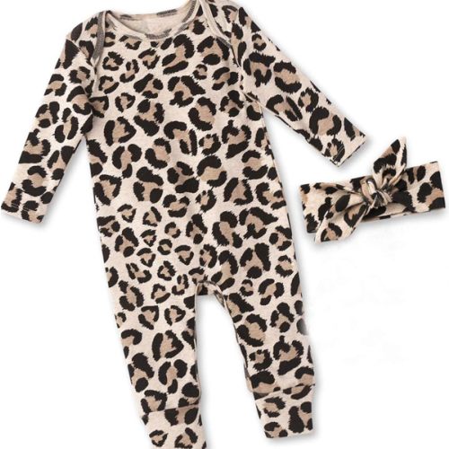 Von kilizo Baby Girl Clothes Cute Floral Infant Newborn Baby Clothes for Girls Letter Print Snap Baby Girl Romper Jumpsuit
