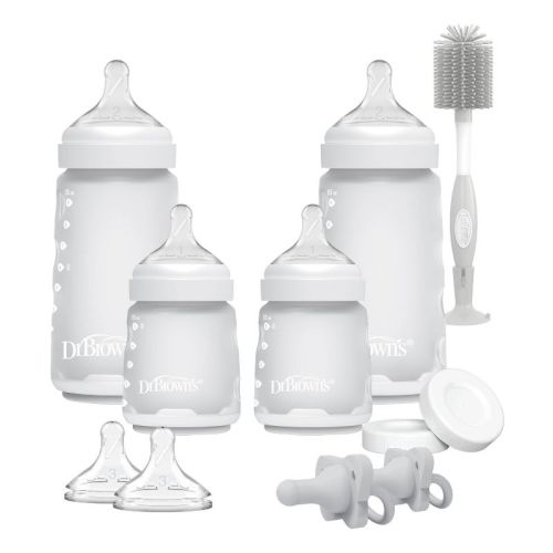 Dr. Brown's Silicone Baby Bottle Gift Set - Clear - 15pc