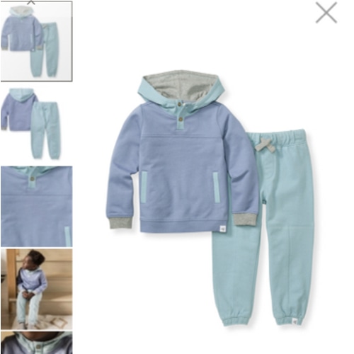 Organic Colorblocked Baby Boy Top and Pants Set