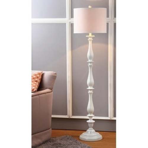SAFAVIEH Lighting 62-inch Bessie Candlestick White Floor Lamp - 15"x15"x62"