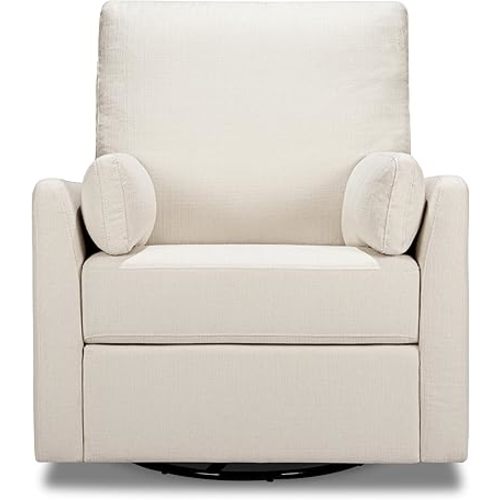 Carter's by DaVinci Ethan Swivel Rocker Recliner Chair - GREENGUARD Gold, FSC & Certi-PUR US Certified - Ultra Comfy Nursery Glider Recliner - Glider Rocking Chair for Nursery & Living Room - Cream
