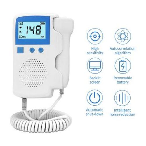 SpringBud FD 350B Fetal Heart Doppler Upgraded 3MHz Probe - Blue