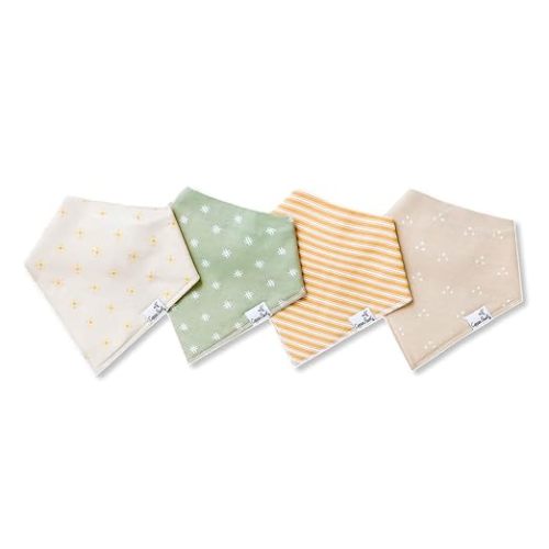 Copper Pearl 4 Pack Soft Cotton Baby Bibs for Drooling and Teething, Absorbent Drool Bibs for Baby Girl and Boy, Adjustable to Fit Newborns to Toddlers, Tons of Styles (Santa Fe)