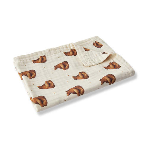 Honey Bear Double Sided Bamboo Big Lovey