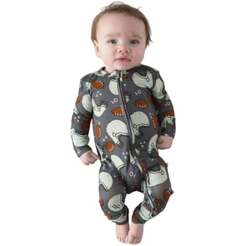 Posh Peanut Convertible Baby Sleepers - Boys Footless Baby Pajamas with 2 Way Zipper for Easy Diaper Changes