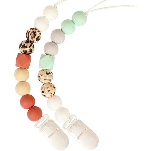 Pacifier Clip by LcyKohn, Universal Holder Leash for Pacifier Birthday 2 Pack