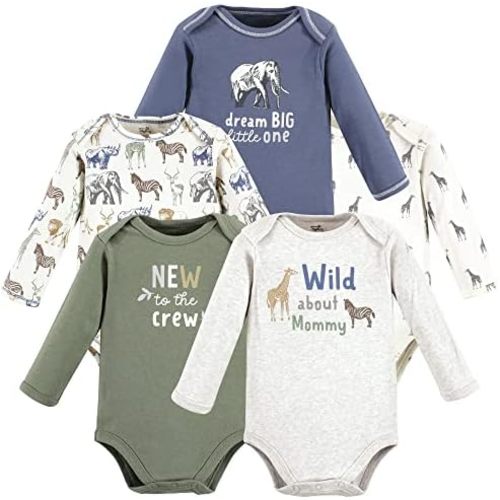 Touched by Nature unisex-baby Organic Cotton Long-sleeve Bodysuits