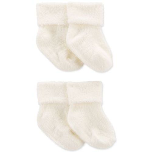 Baby Boys or Baby Girls Fold Over Cuff Booties, Pack of 4