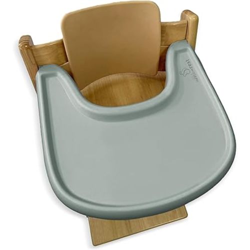 Coverall Stokke Tripp Trapp Highchair Placemat, Silicone Placemat for High Chair Tray,Lightweight,Durable Material,Wipeable & Washable, Easy to Clean (Dark Sage)