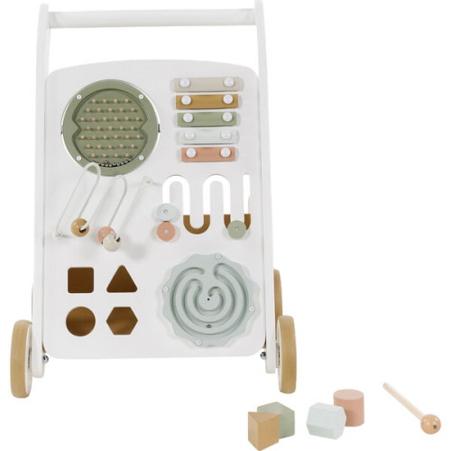 Wooden Activity Walker With Basket, Bicotti - Gathre | Maisonette