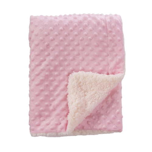 CREVENT Cozy Soft and Warm Sherpa Baby Blanket for Infant Toddler's Crib Cot Stroller Gift for Baby Girls All Season Use(30"X40" Pink Dot)