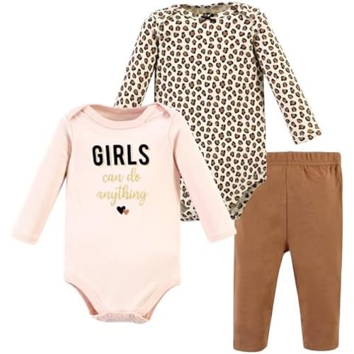 Hudson Baby Unisex Cotton Bodysuit and Pant Set