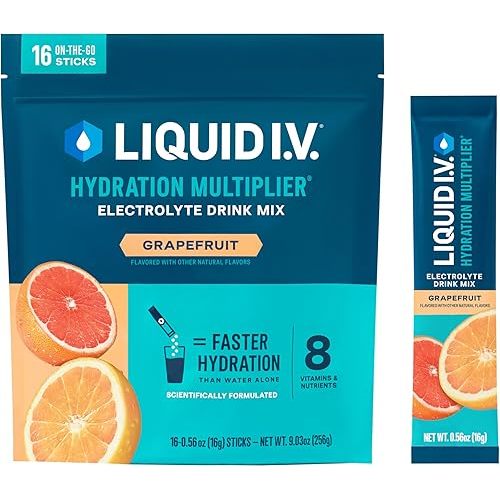Liquid I.V.® Hydration Multiplier - Grapefruit | Electrolyte Powder Drink Mix | 1 Pack (16 Servings)
