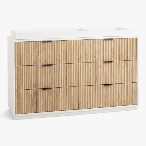 Quinn 6-Drawer Wide Dresser with Removable Topper (57")