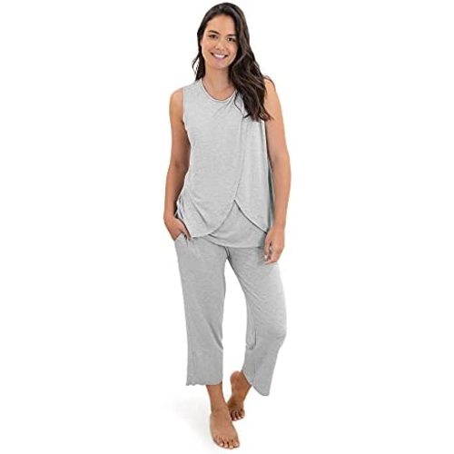 Kindred Bravely Tulip Hem Short Sleeve Maternity Pajama Lounge Set