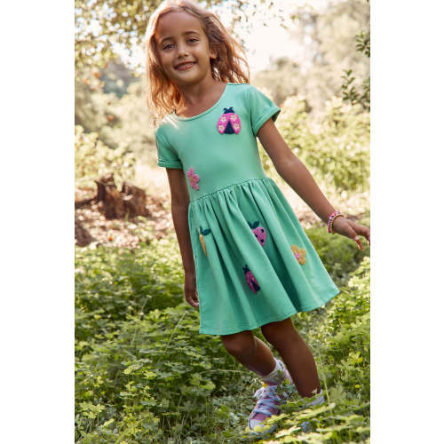 Size 5- Garden Party Short Sleeve Dress | Little Sleepies