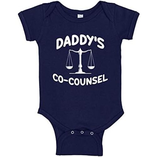 Daddy's Co-Counsel Funny Lawyer Baby Bodysuit/Toddler T-Shirt for Lawyer Dad