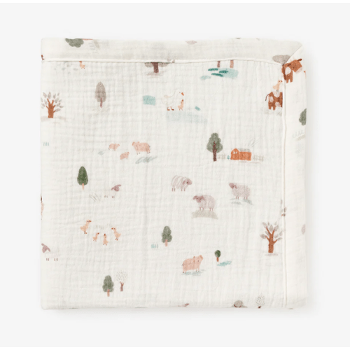 On the Farm Organic Muslin Security Blanket – Elegant Baby