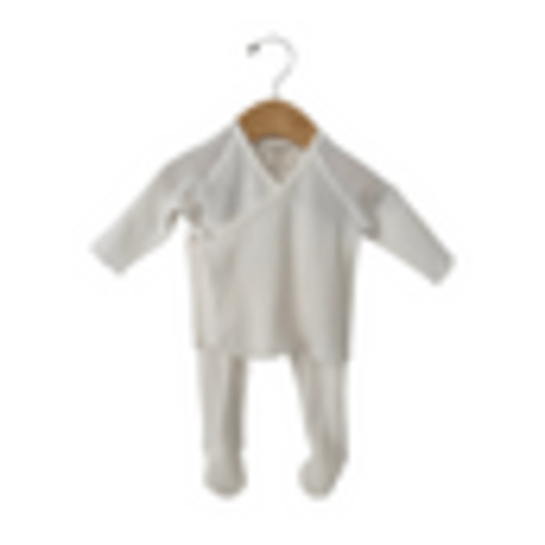 Organic Waffle Kimono & Pant Set, Winter White – SpearmintLOVE
