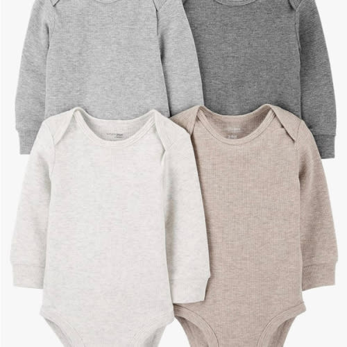 Simple Joys by Carter's Unisex-Baby 4-Pack Long-Sleeve Thermal BodysuitBodysuit