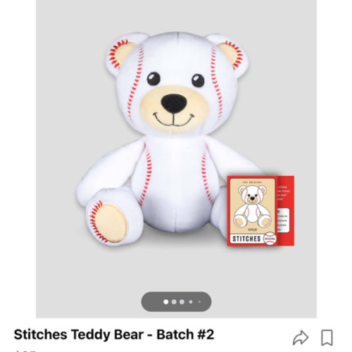 Stitches Teddy Bear - Batch #2 | Baseballism Online