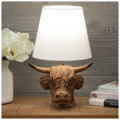 Cow With Glasses Table Lamp