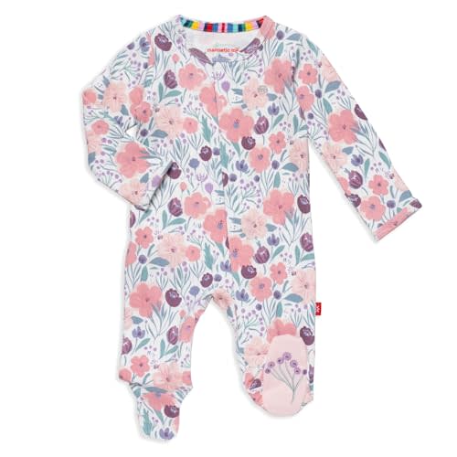 Magnetic Me 100% Organic Cotton Magnetic Baby Footie Pajamas | Super Soft Organic Cotton Fabric | Available in PRE - 24M