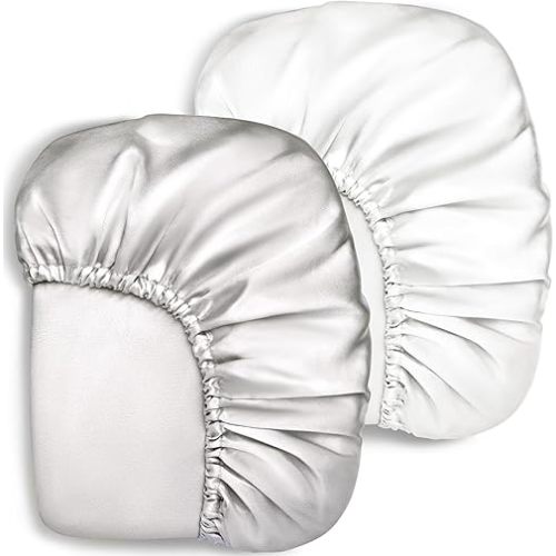 Pro Goleem 2 Pack Satin Soft Crib Sheet Great for Baby with Sensitive Hair Silky Baby Sheet White and Gray Unisex 52’’x28’’x8’’ Fitted Sheets