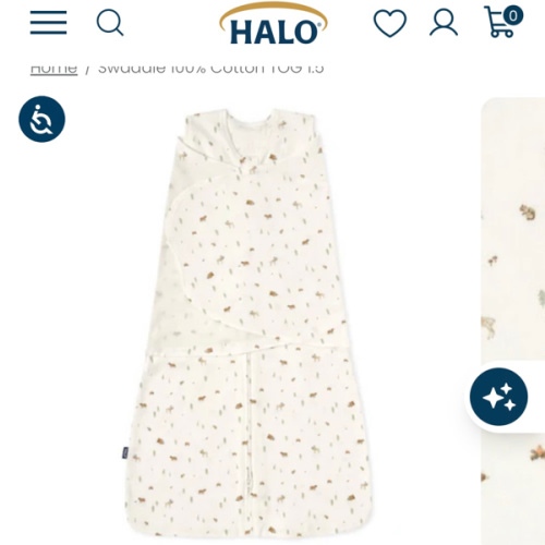 Campsite Print Cotton Swaddle Newborn| HALO