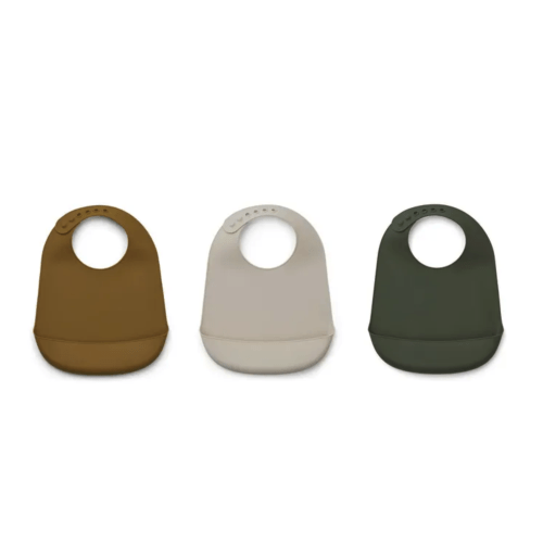 Maru Silicone Bibs - Set of 3 | Green